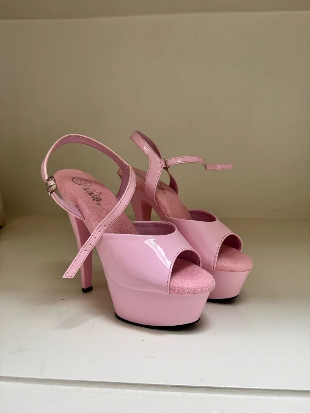 Pleaser Kiss-209 Baby Pink - worn once